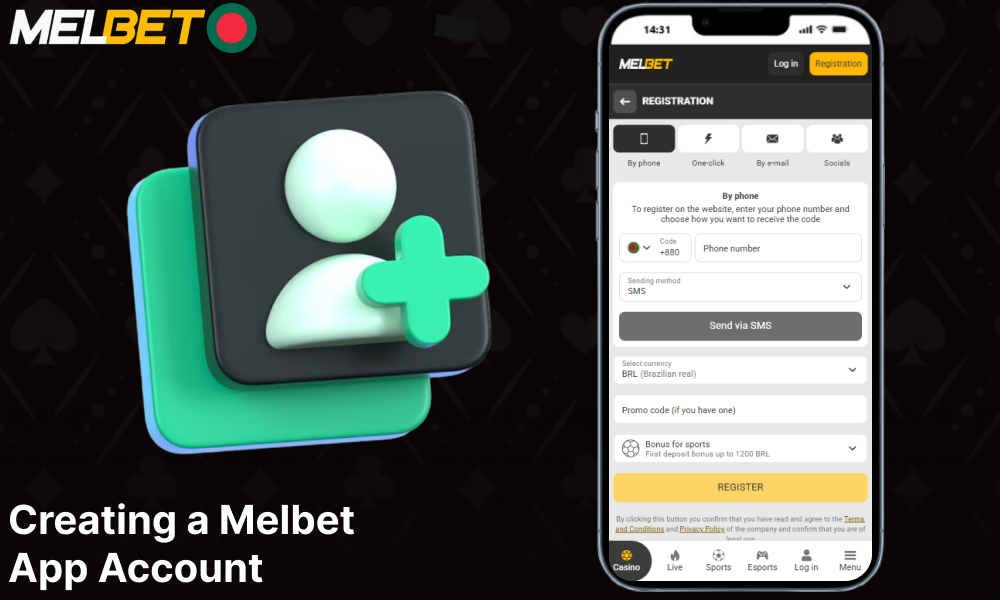 Guide on registration on the Melbet mobile app for Bengali players