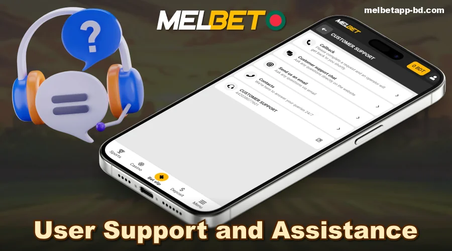 Customer Support services available on Melbet App for players from Bangladesh