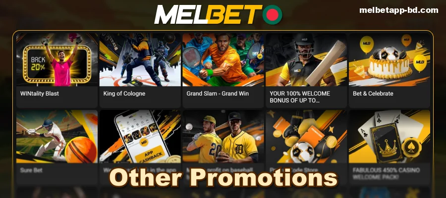 Bonuses and promotions available on Melbet app for players from Bangladesh