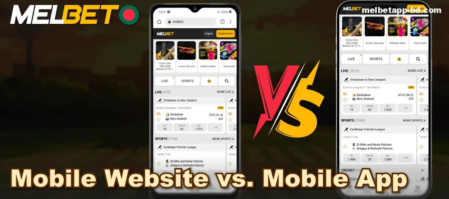 Comparison of Melbet BD App Versions