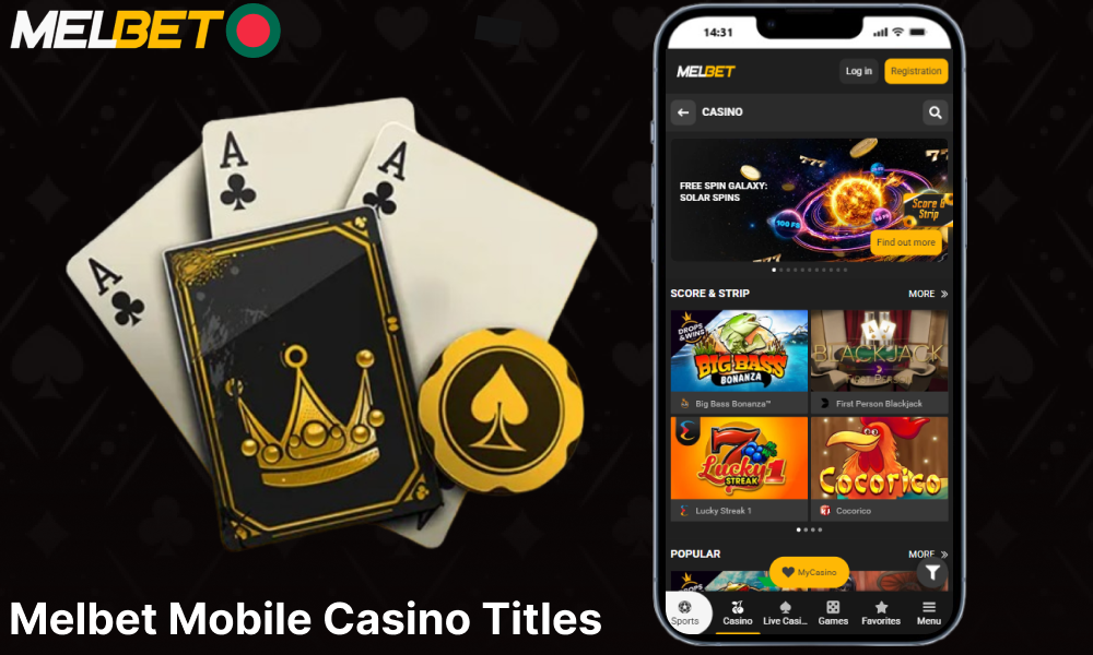 Casino games available on Melbet mobile app in Bangladesh
